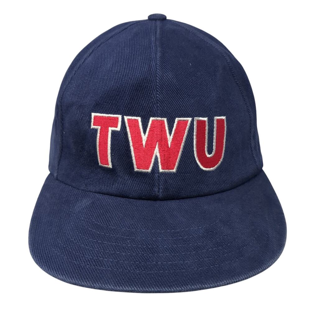 TWU Cope Strapback Baseball Cap Blue One Size Adjustable Embroidered Unite